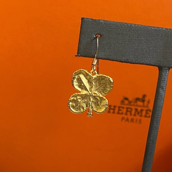 Vermeil lucky clover earrings